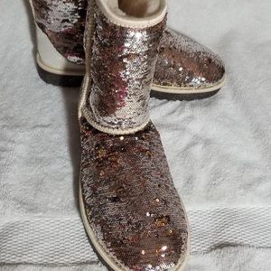 UGG Brand New Reversible Sequin Boots NWT